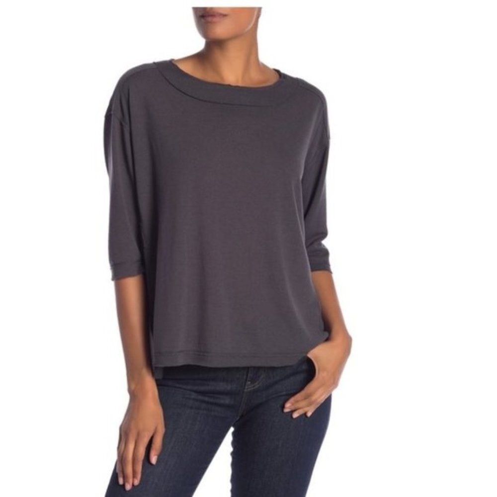 H By Bordeaux Exposed Seam Top